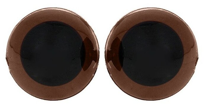 Глаза винтовые с заглушками полупрозрачные набор 4 шт цвет коричневый размер 1 шт: 18×18 см