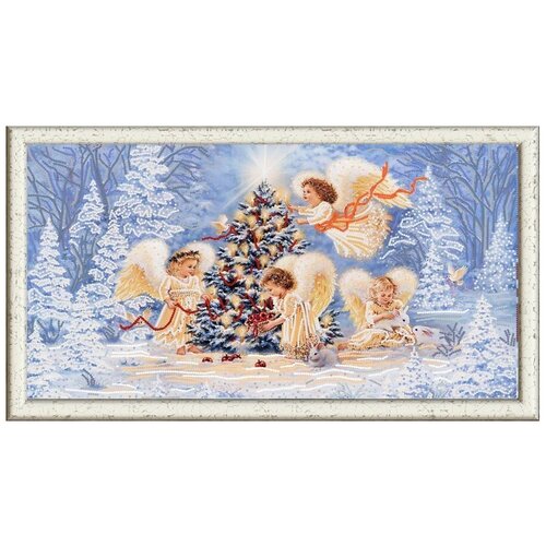 Рисунок на ткани Конёк (бисер), Рождественская елка, 25*45 см (9477)
