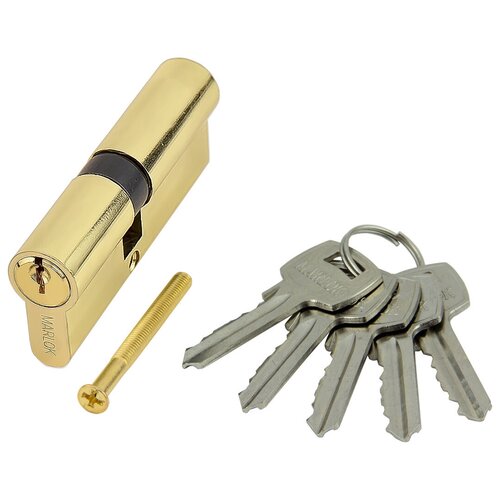 Цилиндр дверной MAXI Locks ENW60 англ. ключ-ключ PB Полированная латунь