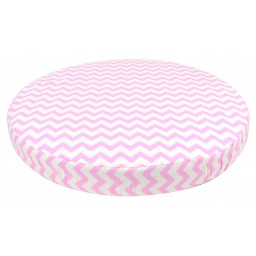 фото Forest kids простыня на резинке круглого матраса zig-zag 75х75 см розовый