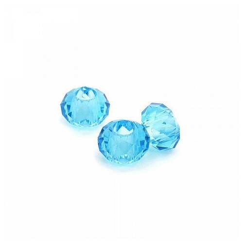 Купить Бусины стеклянные TESORO 8х13, 5 мм, отверстие 6 мм (TS.PNWO.G14), голубой, стекло