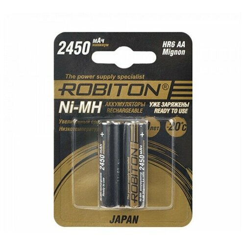 Аккумулятор HR-3UTGX Robiton BL2, Россия robiton аккумулятор robiton ni mh aaa 600mah sr2 2шт 600mhaaa 2 prof