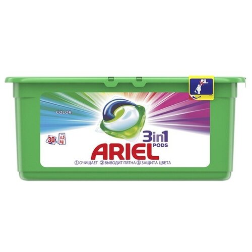 Капсулы для стирки Ariel Color 3-в-1, 30шт. по 27г (8001090758446)