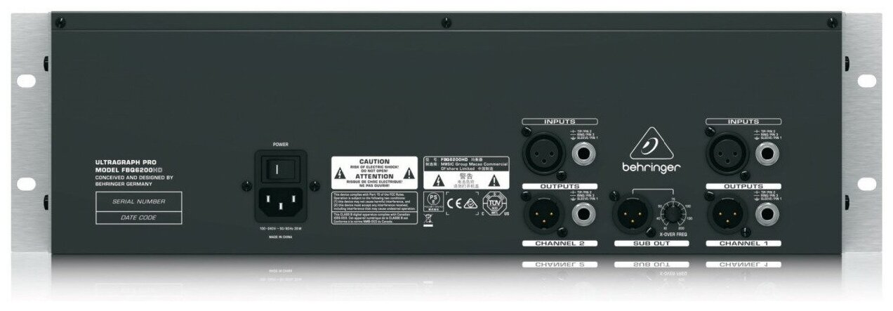 Behringer FBQ6200HD 2-канальный 31-полосный графический эквалайзер