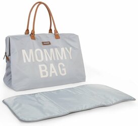 Сумка для мамы и малыша Childhome Mommy Bag Серая с пеленальным ковриком