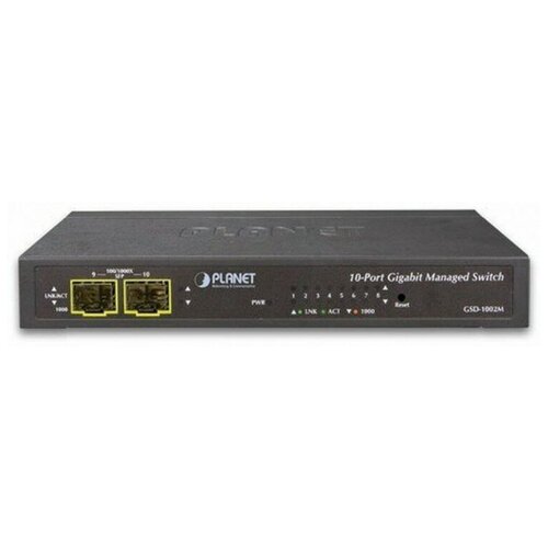 Gsd-1002m управляемый коммутатор Gsd-1002m IPv4/IPv6 Managed 8-Port 10/100/1000Mbps + 2-Port 100/100 .