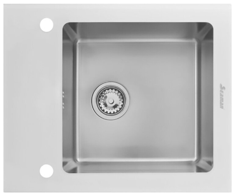 Кухонная мойка Seaman Eco Glass SMG-610W. B Нержавеющая сталь