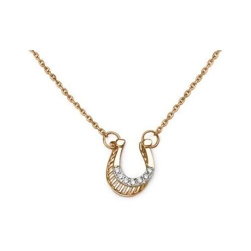PLATINA jewelry Золотое колье с фианитами 07-0184-00-401-1110-03, размер 40