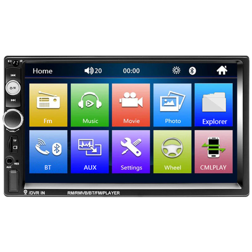 фото Автомагнитола 2-din podofo k0126 (bluetooth, usb, aux) с ик пультом