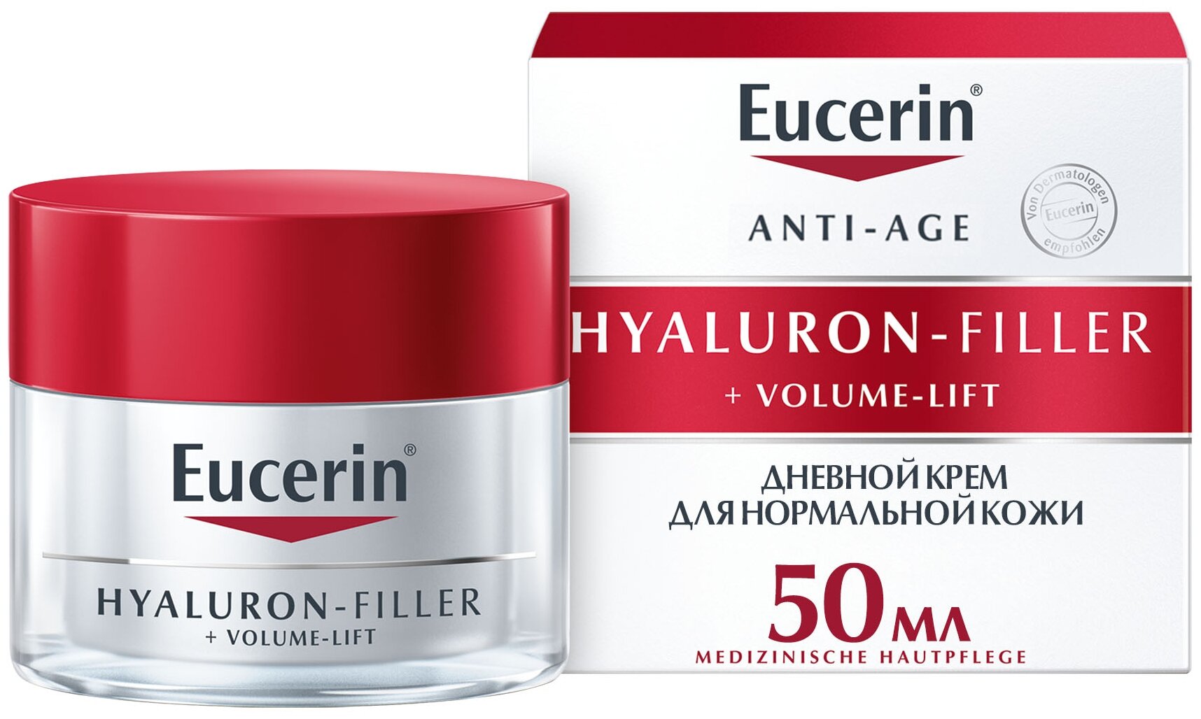 Eucerin Hyaluron-Filler + Volume-Lift Дневной уход для нормальной и комбинированной кожи лица SPF15, 50 мл