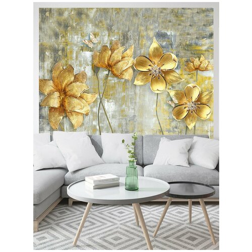 Фотообои Homepick 3х27 м Golden Flowers1859 3990₽