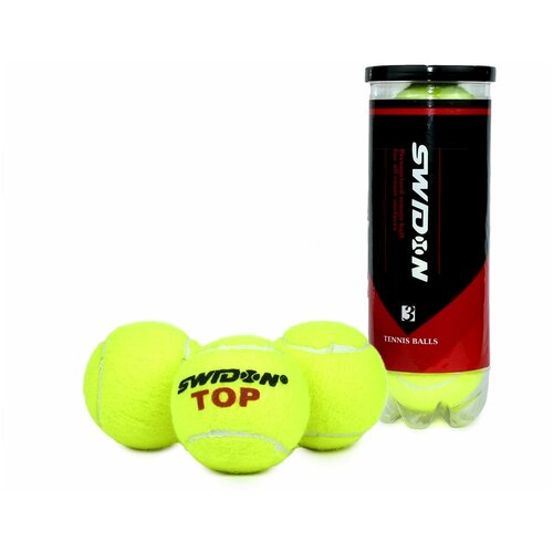 Мячи для большого тенниса Swidon ТОР, 3 штуки в тубе, под давлением