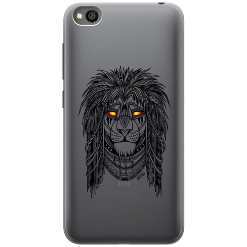 фото Ультратонкий силиконовый чехол-накладка clearview для xiaomi redmi go с 3d принтом "grand leo" gosso