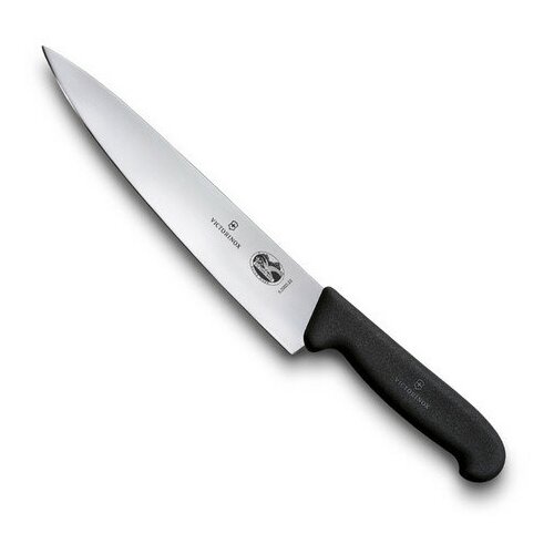 Нож Victorinox разделочный, лезвие 25 см, черный (5.2003.25) нож victorinox разделочный лезвие 20 см широкое черный в картонном блистере
