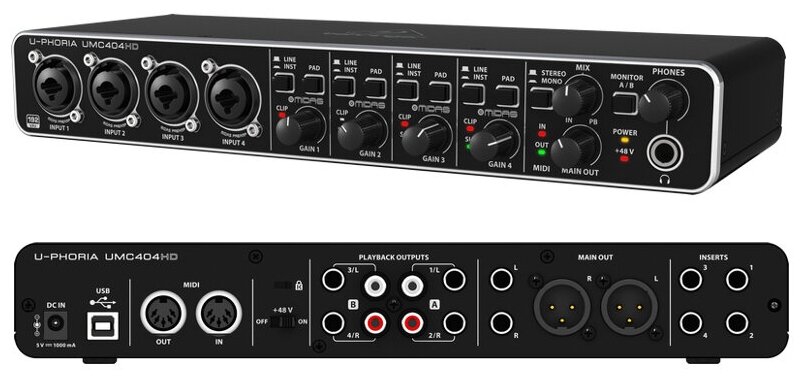 Внешняя звуковая карта BEHRINGER U-PHORIA UMC404HD