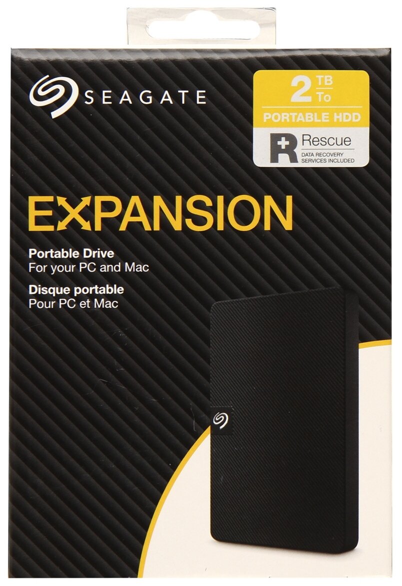 Внешний диск HDD SEAGATE Expansion Portable , 1ТБ, черный - фото №3