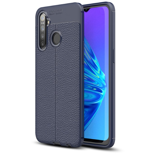 фото Чехол накладка mypads на samsung galaxy a7 (2018) из качественного износостойкого силикона с декоративным дизайном под кожу с тиснением синий