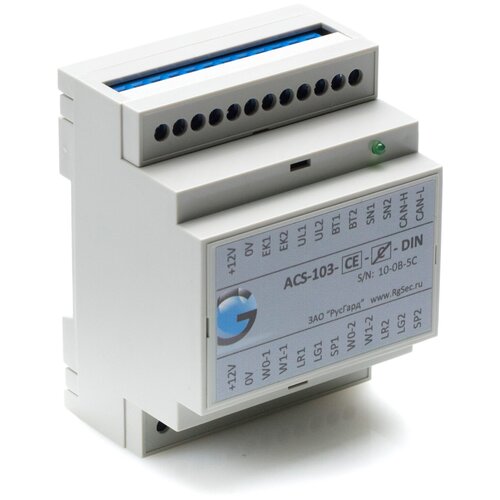 Контроллер СКУД ACS-103-CE-DIN контроллер прайм скуд gsm модуль для ворот приемник