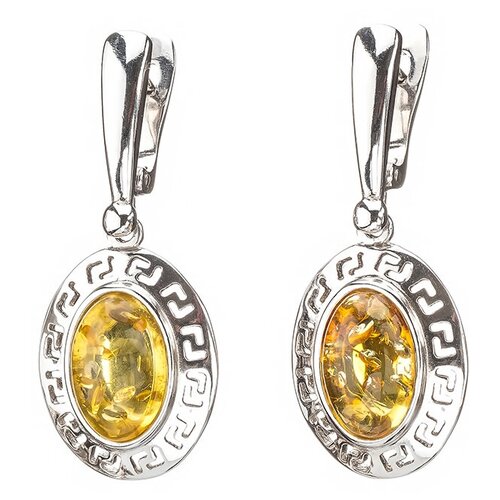 Серьги Amberprofi, серебро, 925 проба, янтарь серьги amberprofi серебро 925 проба янтарь