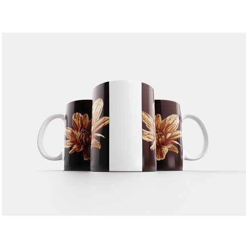 фото Кружка "цветок, браун, украшения" 320 мл lotsprints