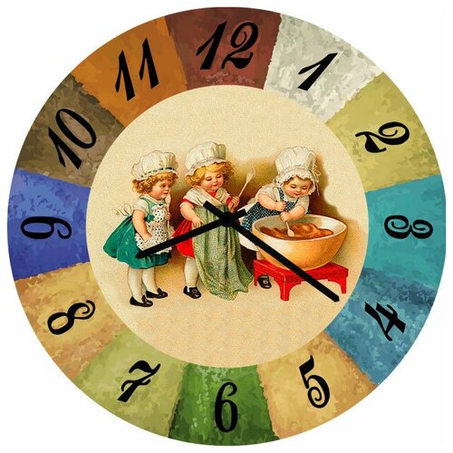 фото Svs настенные часы svs 3502703 три девочки на дегустации