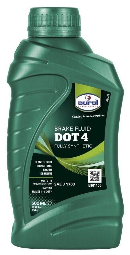 Eurol Brakefluid DOT 4 500ml E801400500ML