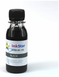 Чернила для заправки картриджей и СНПЧ Epson, черные (Black), водные, InkStar, 100 мл, iS. E80. BK.100