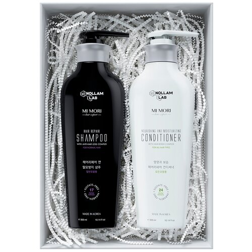 Nollam Lab NL.MM.1.GS1 Подарочный набор для нормальных волос №1, бессульфатный шампунь 300мл и увлажняющий кондиционер 300 мл