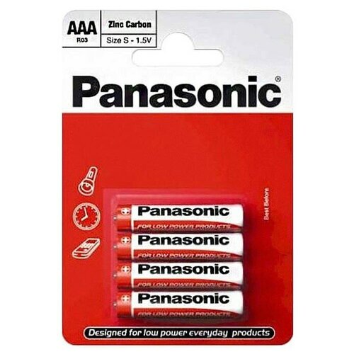 Батарейка R03ААА Panasonic Zinc Carbon BL-4 1.5V 4шт