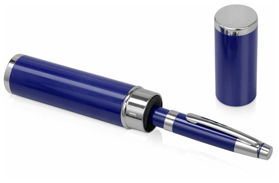 Ручка металлическая шариковая "Ковентри" в футляре, цвет синий
