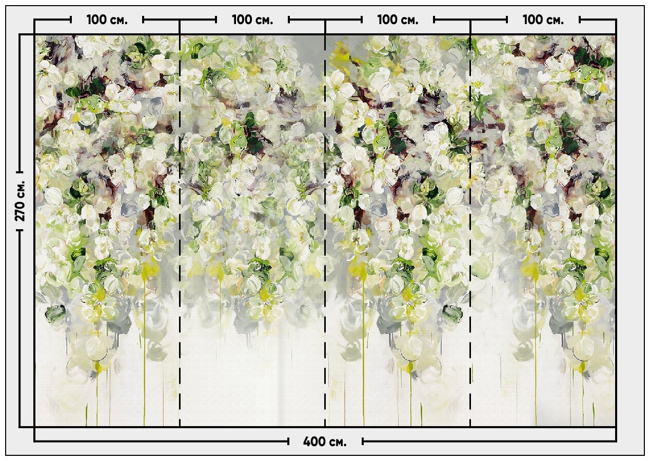 Фотообои / флизелиновые обои Магнолия в живописи 4 x 2,7 м
