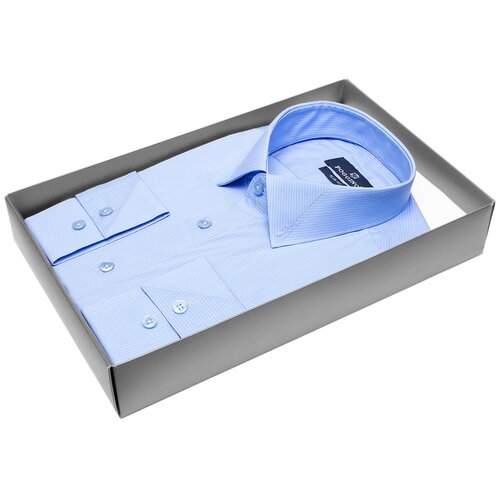 фото Рубашка poggino 5010-60 цвет голубой размер 54 ru / xxl (45-46 cm.)