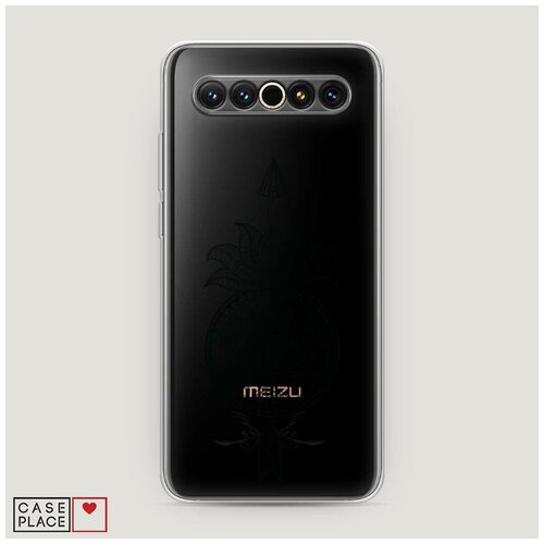 фото Силиконовый чехол "талисман арт черный" на meizu 17 / мейзу 17 case place