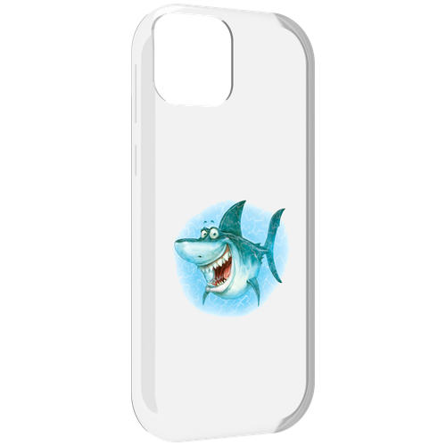 Чехол MyPads веселая акула для UleFone Note 6 / Note 6T / Note 6P задняя-панель-накладка-бампер