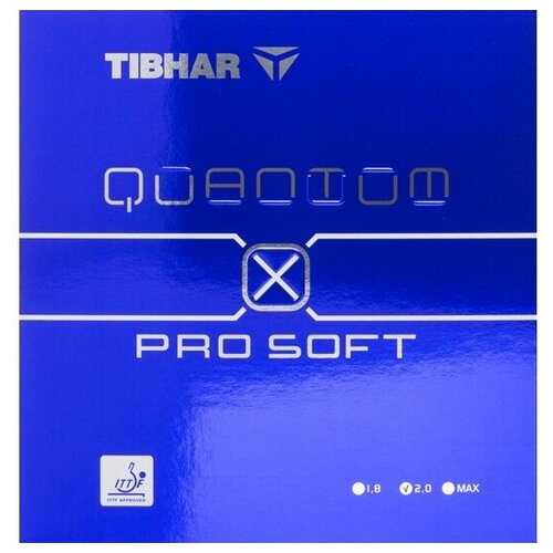 Накладка для настольного тенниса Tibhar Quantum X Pro Soft, Cyan, Max