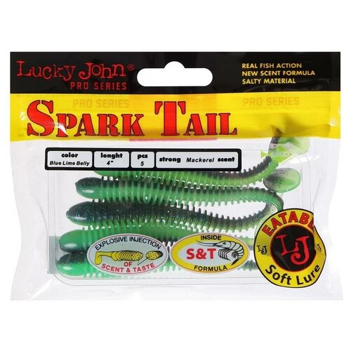 фото Виброхвост lj pro series spark tail съедобный 10,1 см t53, (набор 5 шт) 6967675 lucky john