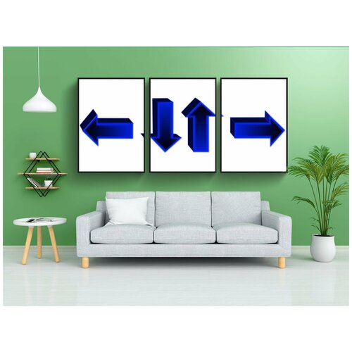 фото Набор модулных постеров для интерьера "стрелы, направление, вверх" 60x90 см. в тубусе, без рамки lotsprints