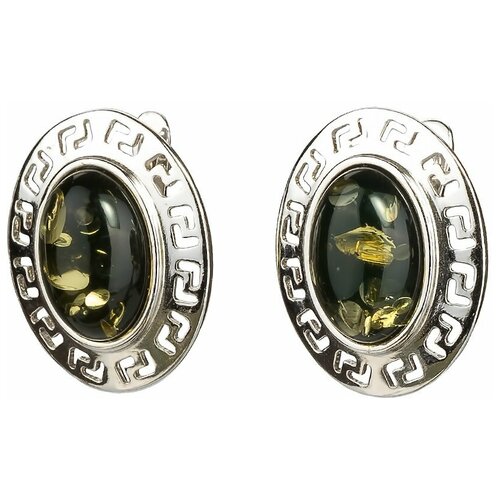 Серьги Amberprofi, серебро, 925 проба, янтарь позолоченное кольцо с искрящимся лимонным янтарем астра