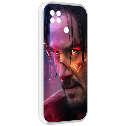 Чехол MyPads cyberpunk 2077 Джонни Сильверхенд для Poco C40 задняя-панель-накладка-бампер