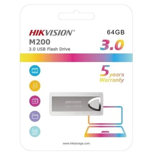 USB флешка 64Gb Hikvision M200 USB 3.0 (80/30 Mb/s)