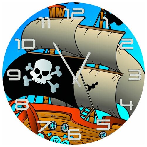 фото Svs настенные часы svs 3502608 пиратский корабль