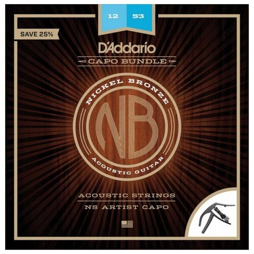 струны для акустической гитары d addario nb1253 nickel bronze 12 53 DADDARIO NB1253 -CP10 Струны для акустической гитары