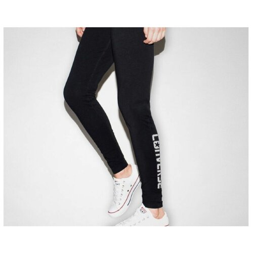 Брюки женские Converse Core Reflective Wordmark Legging 10004552001 черные (S)