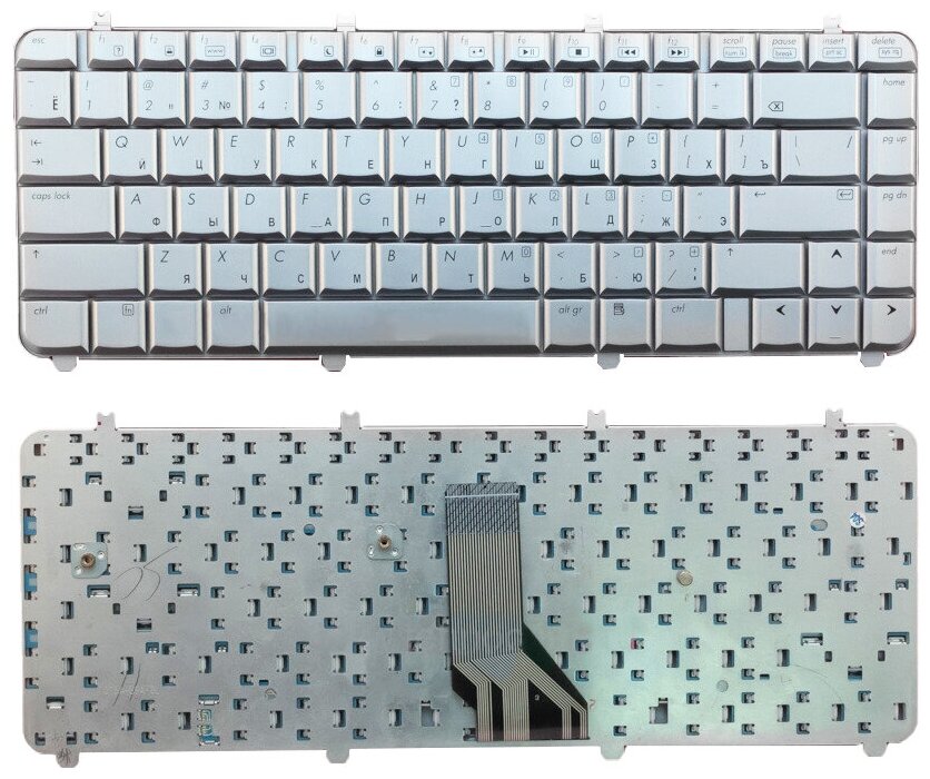 Клавиатура для ноутбука HP Pavilion dv5-1000 серебристая