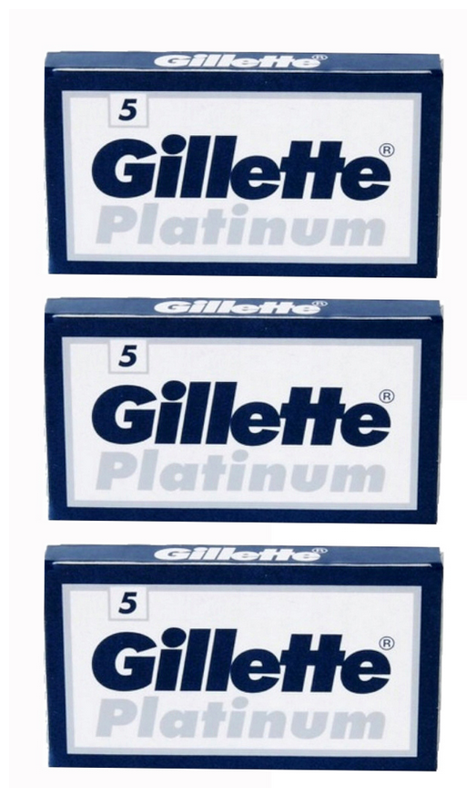 Лезвия для Т-образного станка Gillette Platinum, 15 шт.