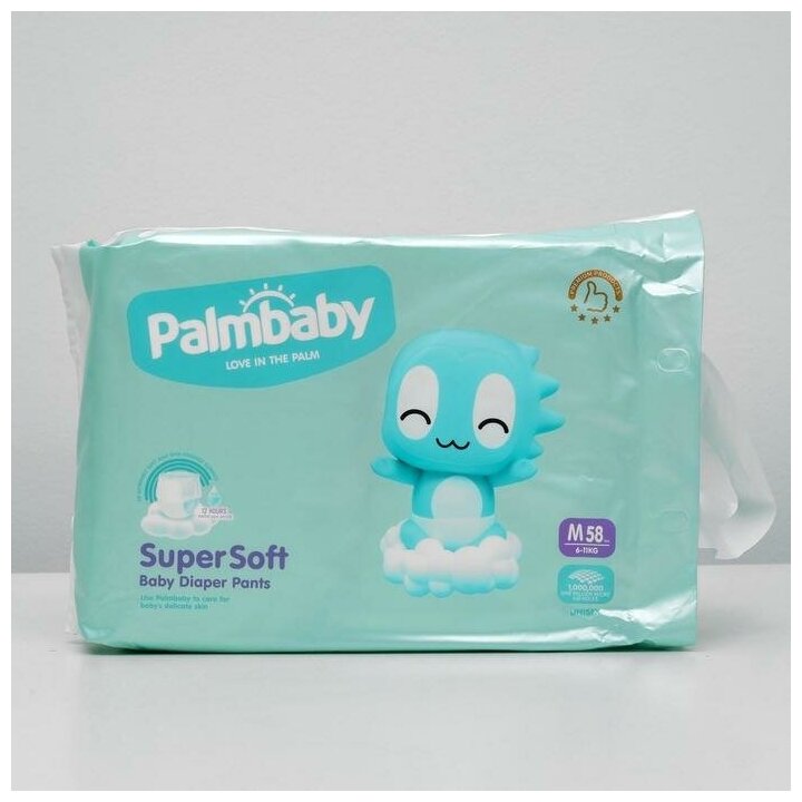 Palmbaby Подгузники-трусики ЭлараKIDS Palmbaby Premium (6-11 кг), 58шт