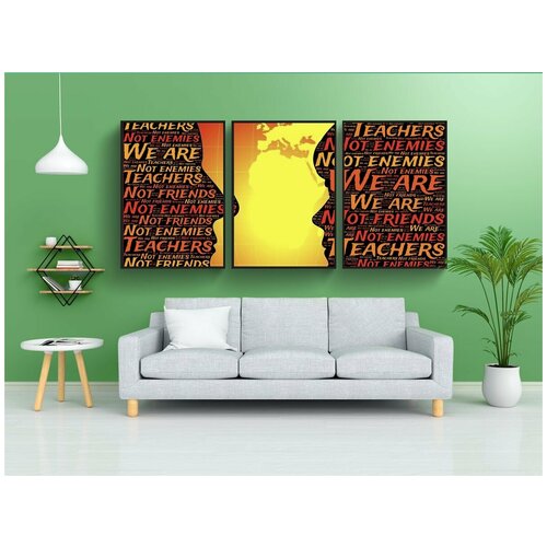 фото Набор модулных постеров для интерьера "учителя, друзья, враги" 60x90 см. в тубусе, без рамки lotsprints