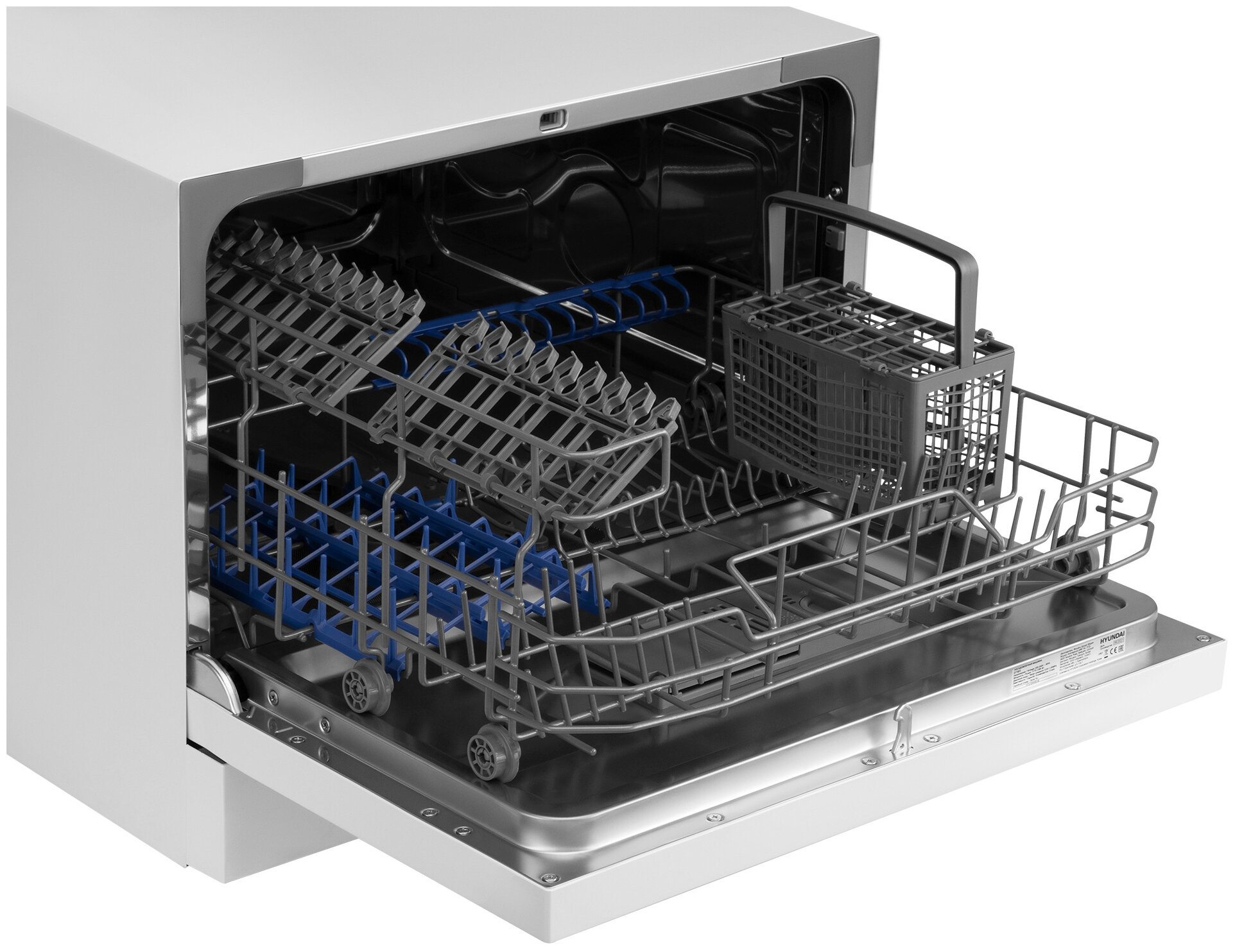 Посудомоечная машина компактная HYUNDAI DT303 белый (6 компл, диспл) - фотография № 5