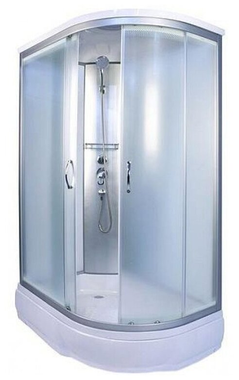 фото Душевая кабина River Nara 90x80 10000008790 стекло матовое, профиль матовый хром, левая