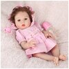 Reborn Kaydora Виниловая кукла Реборн (Reborn Dolls) - Девочка в розовом платье с чепчиком (43 см) - изображение